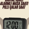 BFS Dijital Masa Saati Termometreli Takvim Çalar Saat Led Ekran Pilli