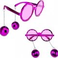 BFS Disko Toplu Küpeli Parti Gözlüğü Pembe Renk