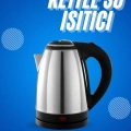 BFS Elektrikli Paslanmaz Çelik Su Isıtcı Çelik Kettle 1.8 Lt. Uzun Ömürlü
