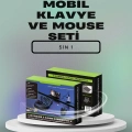 BFS Ergonomik Tasarımlı Kablosuz Oyun Seti – Mobil Cihazlarla Uyumlu Klavye Mouse Kiti