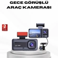 BFS Full HD Üç Kameralı Araç Kamerası G-Sensörlü ve Gece Görüşlü