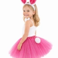 BFS Fuşya Tavşan Kostüm Seti Kız Çocuk – Tütü Etekli 4 Parça