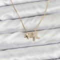 BFS Gold Renk Pirinç Minimal Yıldız Model Kadın Kolye