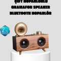BFS Gramafon Tasarımlı Bluetooth Hoparlör 3D Ses Teknolojili Çok Fonksiyonlu