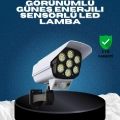 BFS Güneş Enerjili Kamera Görünümlü Hareket Sensörlü LED Duvar Lambası Uzaktan Kumandalı