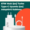 BFS Güvenli ve Hızlı Şarj İçin 67W Turbo Adaptör Type-C Kablo ile