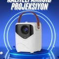 BFS HD Ayaklı Portatif Projeksiyon Cihazı Bluetooth Wifi Akıllı Android İşlemcili