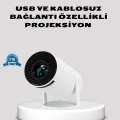 BFS HDMI USB Bağlantılı 4K Destekli Taşınabilir Projeksiyon Cihazı