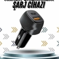 BFS Hızlı Oto Şarj Cihazı 38W Çift Girişli HIzlı Şarj Oto Çakmaklık Type-C