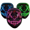 BFS Işıklı Led Maske Parti Eğlence Maskesi Hallowen Neon Maske