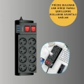 BFS Isıya Dayanıklı Termal Akım Korumalı 8li Priz ve 3 USB Girişli Uzatma Kablosu