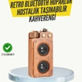 BFS Klasik Görünümlü Bluetooth Hoparlör 360 Derece Stereo ve FM Radyo