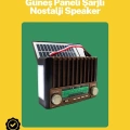 BFS KTF-1428 Solar Panel Destekli Şarjlı Bluetooth Hoparlör – FM/AM/SW Radyo, AUX ve TF Kart Girişli