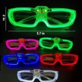 BFS LED Işıklı Glow Pilli Parti Gözlüğü - Efektli 6 Adet 5 Renk