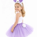 BFS Lila Mor Tavşan Kostüm Seti Kız Çocuk – Tütü Etekli 4 Parça