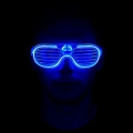 BFS Mavi Led Işıklı Parti Gözlüğü - Neon Glow Şerit Gözlük 3 Modlu