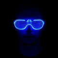 BFS Mavi Led Işıklı Parti Gözlüğü - Neon Glow Şerit Gözlük 3 Modlu