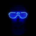 BFS Mavi Led Işıklı Parti Gözlüğü - Neon Glow Şerit Gözlük 3 Modlu