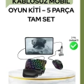 BFS Mobil PUBG Oyuncuları İçin 5in1 Klavye Mouse Oyun Seti – BT5.3 Destekli