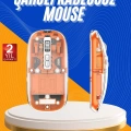BFS Mouse Fare Kablosuz Mouse Fare Şarjlı Bluetooth Sessiz 5 Tuşlu Şeffaf
