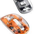 BFS Mouse Fare Kablosuz Mouse Fare Şarjlı Bluetooth Sessiz 5 Tuşlu Şeffaf