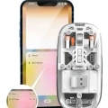 BFS Mouse Fare Kablosuz Mouse Fare Şarjlı Bluetooth Sessiz 5 Tuşlu Şeffaf