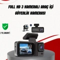 BFS Ön Arka ve İç Kamera DashCam 360° Kapsamlı Full HD Araç Güvenlik Sistemi