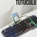 BFS Oyuncu Klavyesi Q Klavye RGB Işıklı Mouse Hediyeli