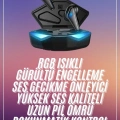 BFS Oyuncu Kulaklığı Mikrofonlu Kablosuz Gaming Kulaklık Powerban Yüksek Ses Kaliteli