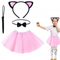 BFS  Pembe Renk Etekli Kedi Kostüm Seti (Tütü, Taç, Papyon, Kuyruk)