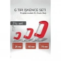 BFS Profesyonel G Tipi İşkence Seti 3lü: 25-50-75 mm Döküm Metal Ağaç İşleme ve Montaj Kelepçesi Takımı