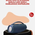 BFS Renkli LED Efektli Suya Dayanıklı Taşınabilir Kablosuz Hoparlör
