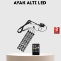 BFS RGB Araç İçi LED Aydınlatma 12V 48 LED Müzik Kontrollü 4 Şerit Set