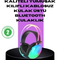BFS RGB Aydınlatmalı Kablosuz Bluetooth Oyuncu Kulaklığı