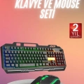BFS RGB Işıklı Gaming Oyuncu Klavye Q Klavye Mouse Hediyeli