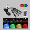 BFS RGB Müzik Kontrollü Araç LED Işık Seti 48 LED 12V Uzaktan Kumandalı