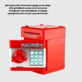 BFS Şifreli Kırmızı ATM Tasarımlı Çelik Kasa Görünümlü Kumbara