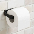 BFS Siyah Metal Tuvalet Kağıdı Tutucu Mat Kaplama Banyo Peçetelik