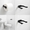 BFS Siyah Metal Tuvalet Kağıdı Tutucu Mat Kaplama Banyo Peçetelik