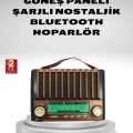 BFS Taşınabilir Hoparlör Güneş Panelli Bluetooth USB SD FM AM SW Radyo