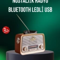 BFS Taşınabilir Nostalji Radyo Bluetooth USB AUX Girişli