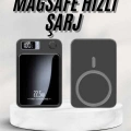 BFS Taşınabilir Şarj Magsafe Powerbank 10.000 mAh Hızlı Şarj Led Göstergeli Kablosuz