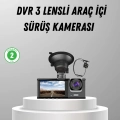 BFS Üç Kameralı Araç DVR Full HD Gece Görüşlü ve 2 inç IPS Ekranlı