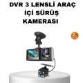 BFS Üç Kameralı Araç İçi Kayıt Sistemi Full HD Gece Görüşlü ve G-Sensör Destekli