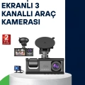 BFS Üç Kameralı Araç Kamerası Full HD Gece Görüş  G-Sensör