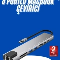 BFS Usb Type-c Hub Dönüştürücü Çevirici Çoklayıcı Macbook Çevirici 8 Portlu