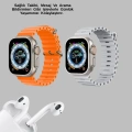 BFS Watch 9 Max Akıllı Saat Seti 2 Kordonlu Kablosuz Kulaklık Hediyeli