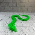 BFS Yeşil Hareketli Ejderha Figürü Esnek Gövdeli Fantastik Dekor 60 cm
