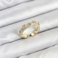 Pirinç Gold Renk Zirkon Taşlı Vintage Kadın Yüzük
