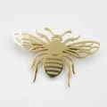 Çelik Arı Broş - Altın